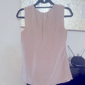 Tory Burch Fern Top polka dots sz 2 xs office tank business casual
